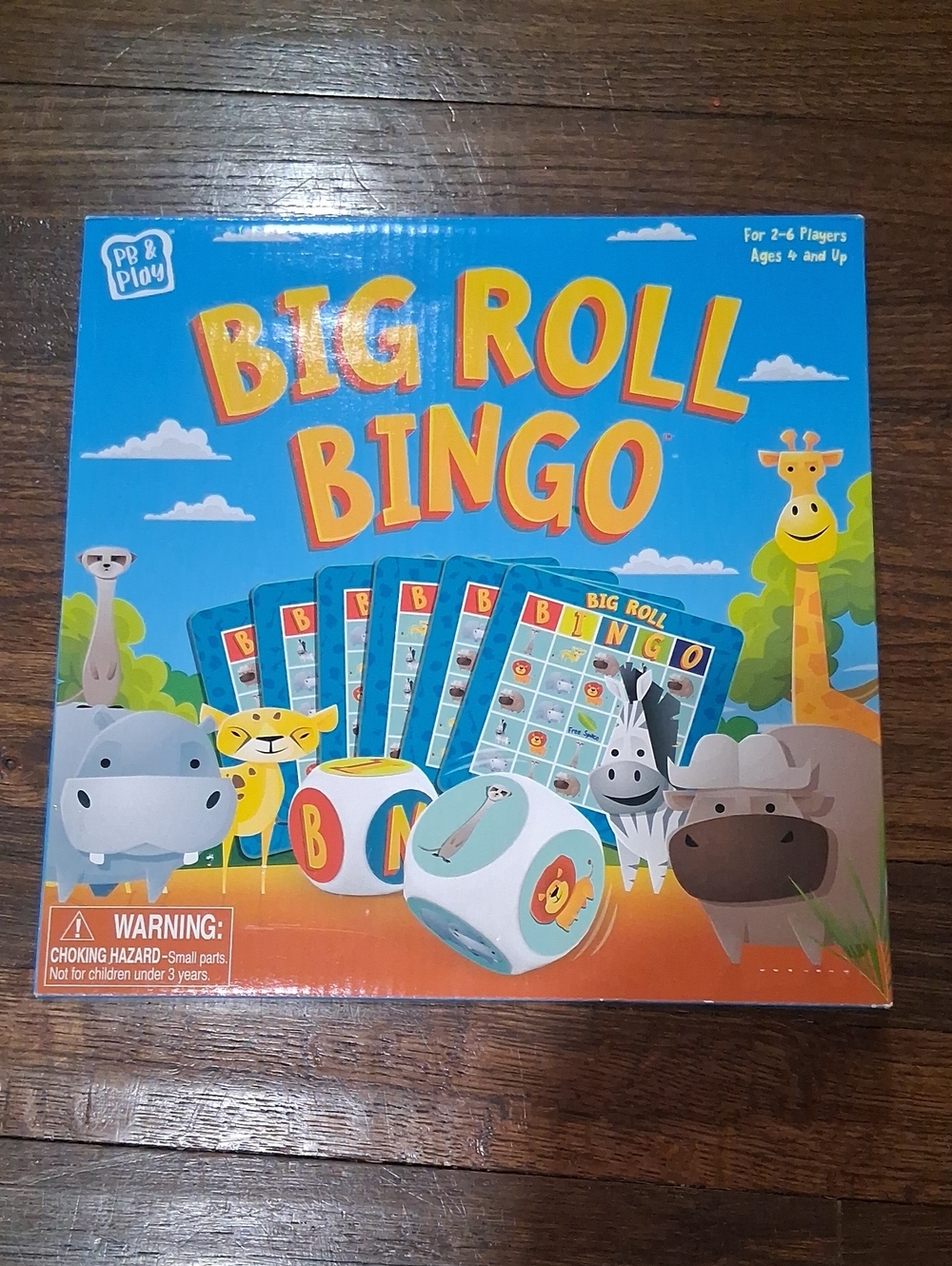 Big Roll Bingo Kids Game - - Blue